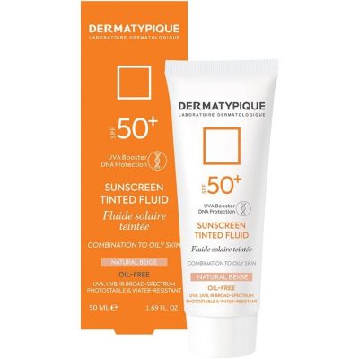 ضد آفتاب درماتیپیک spf 50 بژ طبیعی پوست چرب